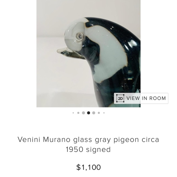 Large and heavy Murano glass Vintage artist bird statue - Picture 5 of 5